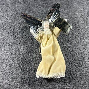Vintage MCM Angel Christmas Tree Topper or Ornament 1950s 1960s